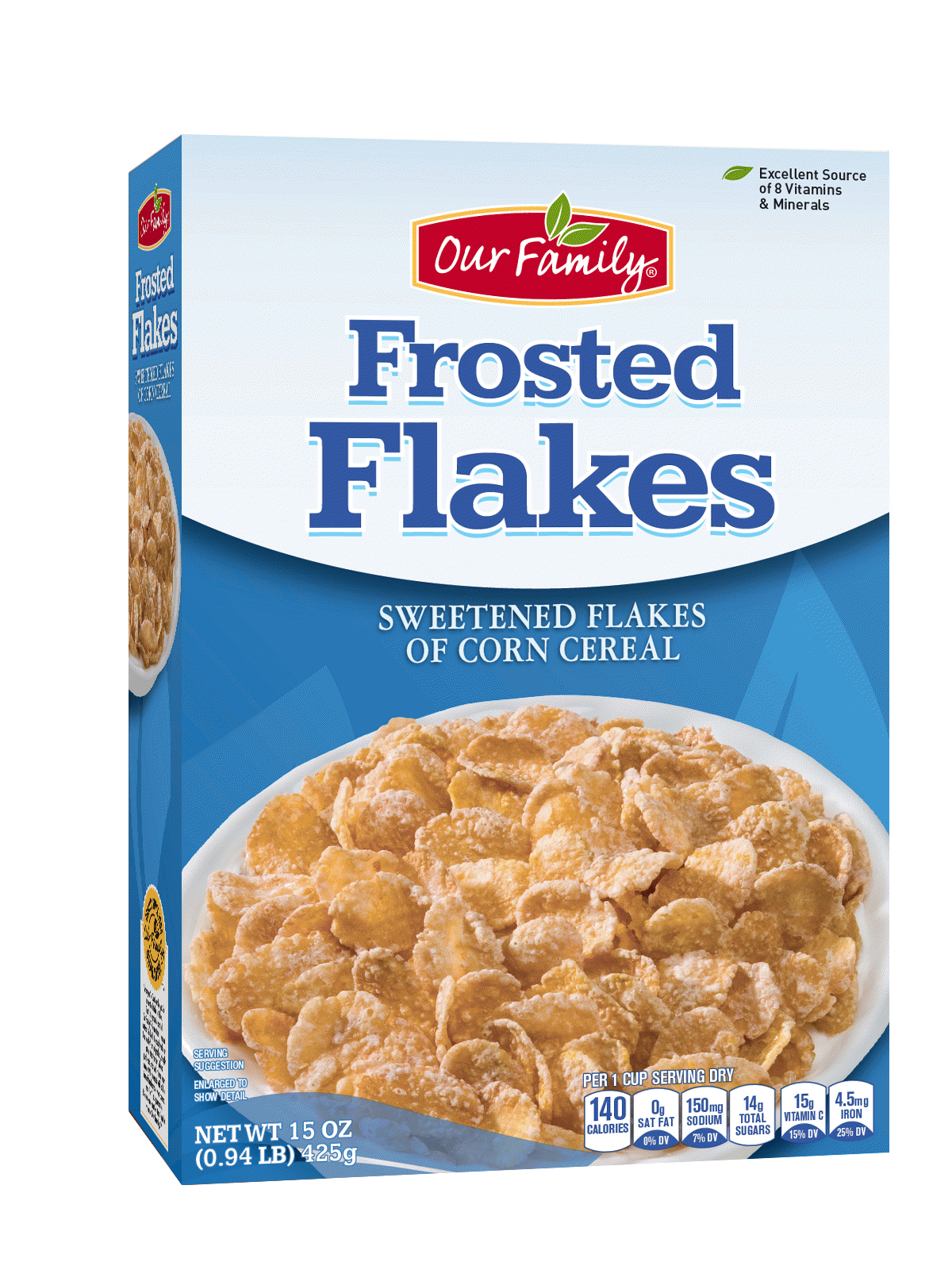 Our Family Frosted Flakes sweetened flakes of corn cereal Full-Size Picture